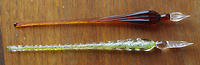 Two Glass Dip Pens